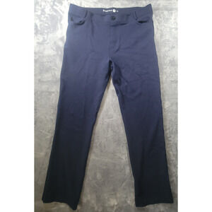 Betabrand Womens 2XL Long Straight Leg Stretch Dress Pants Navy Pull On